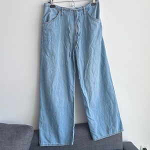ZARA Wide Leg Women's Jeans with drawstring